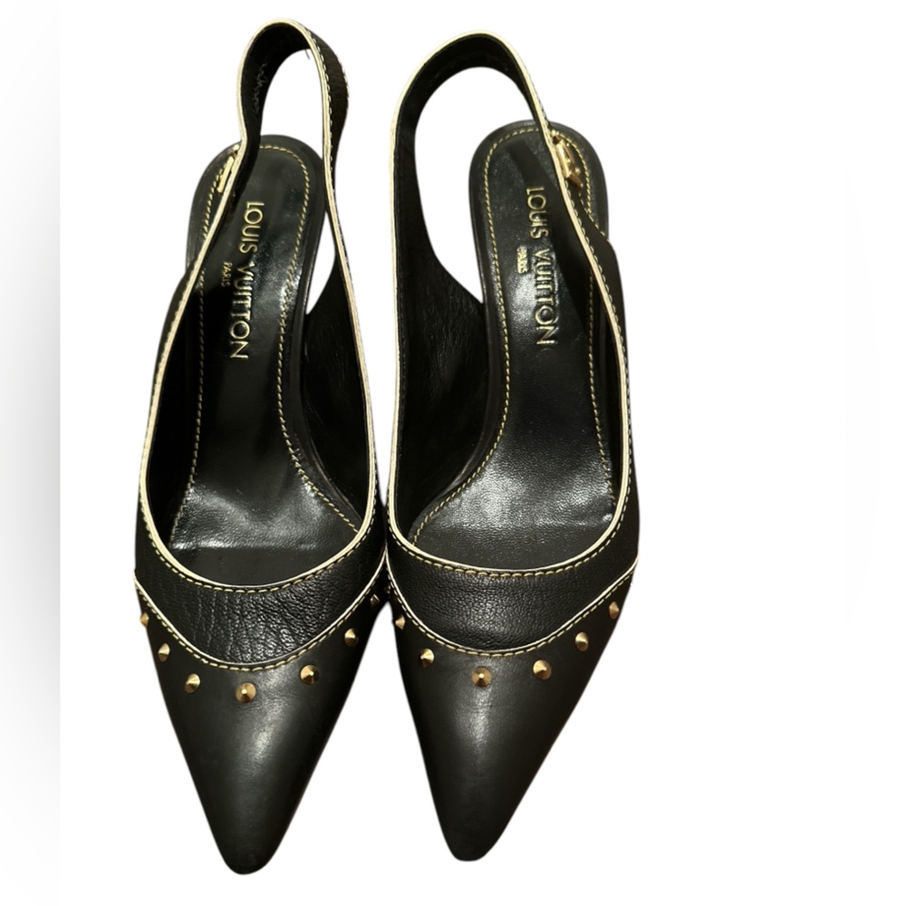 Louis Vuitton Black Heels Sz 39